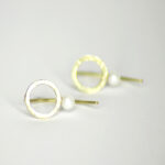 Ohrringe aus 585 Recycling-Gold mit Süßwasserperle